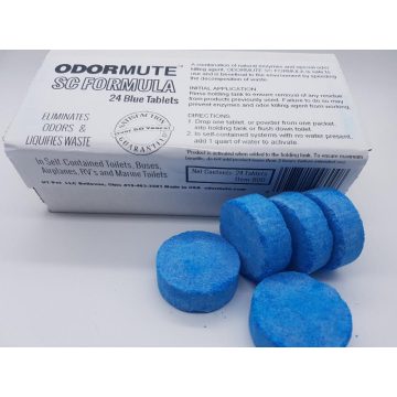   Odormute™  SC tablets / Enzimkészítmény Mobil WC-khez szagmentesítő készítmény ( 24 db-os kiszerelés).