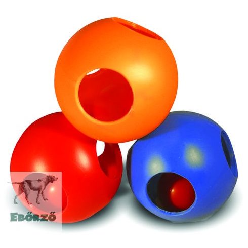 Soft-Flex Pawzzle Ball lyukacsos labda piros (M méret)