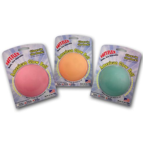 Soft-Flex világítós labda (menta zöld) - Glow Ball 9 cm