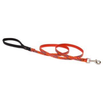   Lupine Original Designs Go Go Gecko Padded Handle Leash 1,25 cm width 122 cm - For small dogs