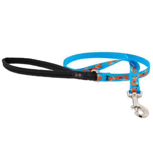 Lupine Microbatch Collection Foxy Paws Padded Handle Leash 1,25 cm width 122 cm - For small dogs