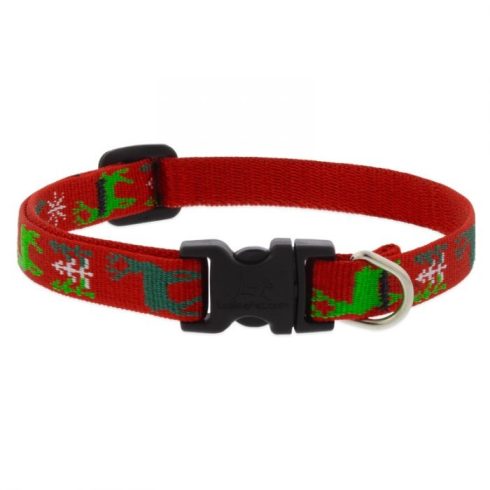 Lupine Original Collection Happy Holisays-Red Adjustable Collar 1,25 cm width 21-30 cm -  For Small Dogs