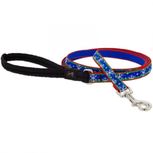 Lupine Original Designs Let It Snow Padded Handle Leash 1,25 cm width 122 cm - For small dogs