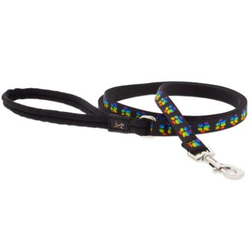   Lupine Microbatch Collection Peace Paws Padded Handle Leash 1,25 cm width 122 cm - For small dogs