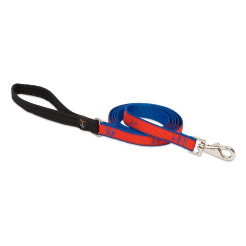 Lupine Club Collection Derby Red Padded Handle Leash 1,9 cm width 183 cm - For widest range is dog sizes