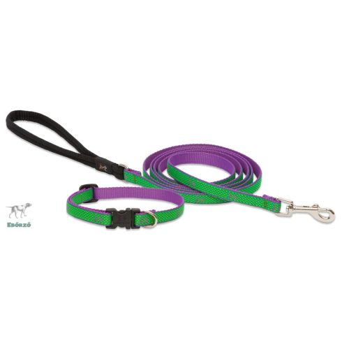 Lupine Club Collection Augusta Green Adjustable Collar 1,25 cm width 21-30 cm -  For Small Dogs