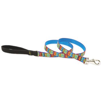   Lupine Original Designs Peace Pup Padded Handle Leash 1,9 cm width 122 cm - For widest range is dog sizes