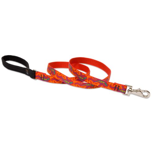 Lupine Original Designs Go Go Gecko Padded Handle Leash 1,9 cm width 122 cm - For widest range is dog sizes