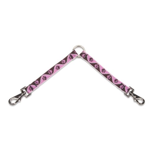 Lupine Original Collection Tickled Pink Leash Coupler 1,9 cm width - For Medium  Dogs