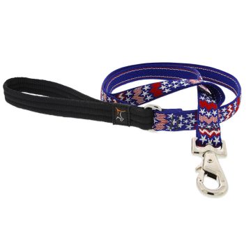   Lupine Microbatch Collection America Padded Handle Leash 1,9 cm width 183 cm - For widest range is dog sizes