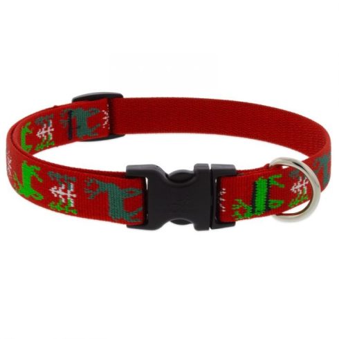 Lupine Original Collection Happy Holidays - Red Adjustable Collar 1,9 cm width 34-55 cm -  For the widest range of dog sizes