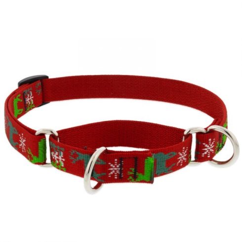 Lupine Original Collection Happy Holidays - Red Martingale Training Collar 1,9 cm width 36-51 cm -  For Medium Dogs