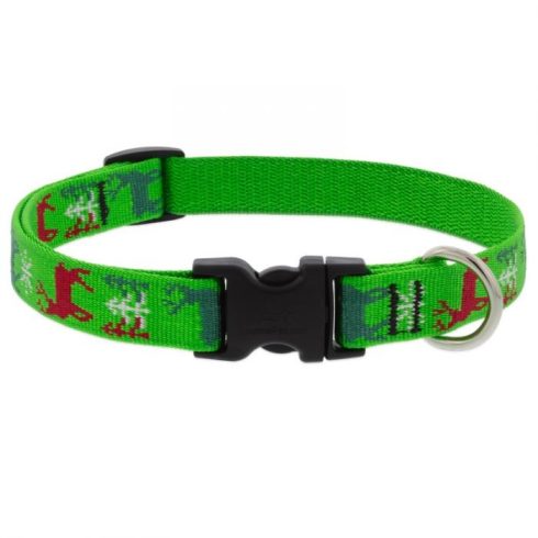 Lupine Original Collection Happy Holidays - Green Adjustable Collar 1,9 cm width 34-55 cm -  For the widest range of dog sizes