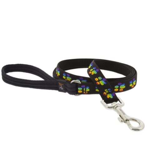 Lupine Microbatch Collection Peace Paws Padded Handle Leash 1,9 cm width 183 cm - For widest range is dog sizes