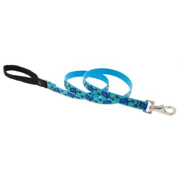   Lupine Original Designs Turtle Reef Padded Handle Leash 1,9 cm width 122 cm - For widest range is dog sizes