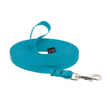   Lupine Basic Solids Aqua  Extra-Long Training Lead/Leash 1,25 cm width 914 cm lenght  - for Puppy and Small Dogs