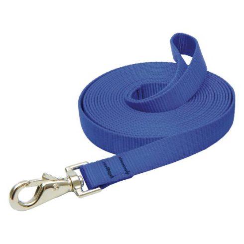 Lupine Basic Solids Blue Extra-Long Training Lead/Leash 1,9 cm width 457 cm lenght  - for Medium and Larger Dogs