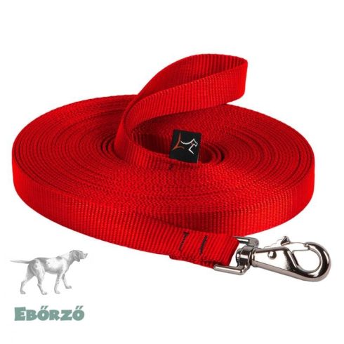 Lupine Basic Solids Red Extra-Long Training Lead/Leash 1,9 cm width 457 cm lenght  - for Medium and Larger Dogs