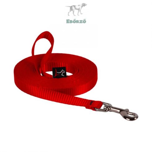 Lupine Basic Solids Red Extra-Long Training Lead/Leash 1,25 cm width 457 cm lenght  - for Puppy and Small Dogs