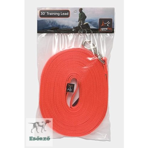 Lupine Basic Solids Blaze Orange  Extra-Long Training Lead/Leash 1,9 cm width 457 cm lenght  - for Medium and Larger Dogs