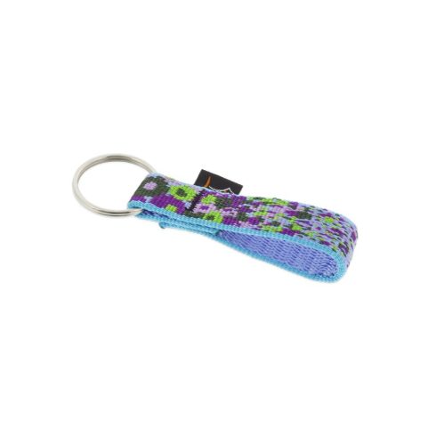 Lupine Split ring Keychain Purple Pansies 1,9 cm wide