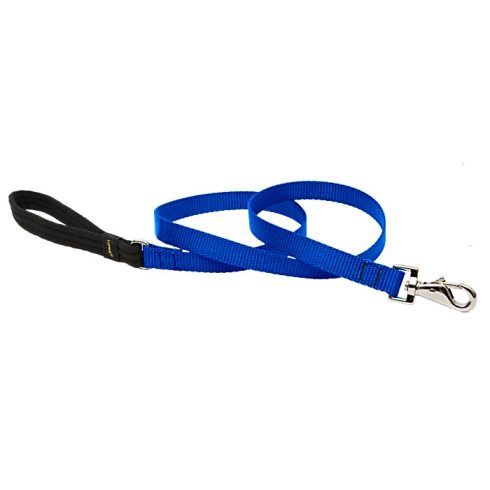 Lupine Basics Solids Blue Padded Handle Leash 1,9 cm width 122 cm -  For the widest range is dog sizes