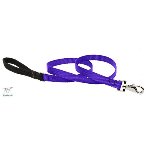 Lupine Basics Solids Purple Padded Handle Leash 1,9 cm width 122 cm -  For the widest range is dog sizes