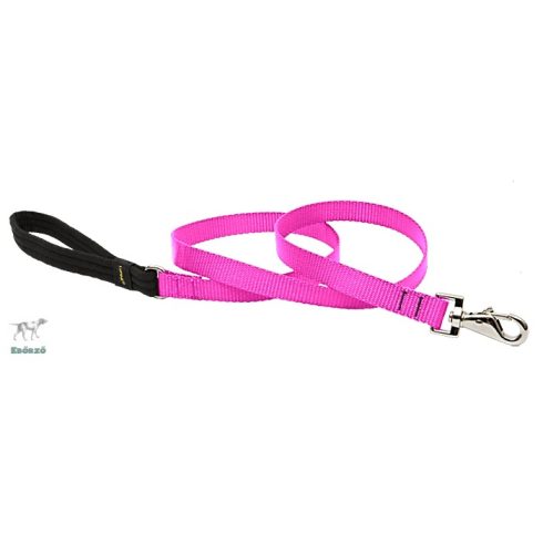 Lupine Basics Solids Hot Pink Padded Handle Leash 1,9 cm width 122 cm -  For the widest range is dog sizes