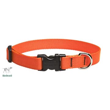   Lupine Basics Solids Blaze Orange Adjustable Collar 1,9 cm width 39-63 cm -  For Medium Dogs