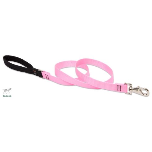 Lupine Basics Solids Pink Padded Handle Leash 1,9 cm width 122 cm -  For the widest range is dog sizes