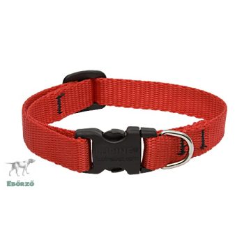   Lupine Basics Solids Red Adjustable Collar 1,25 cm width 16-22 cm -  For Small Dogs