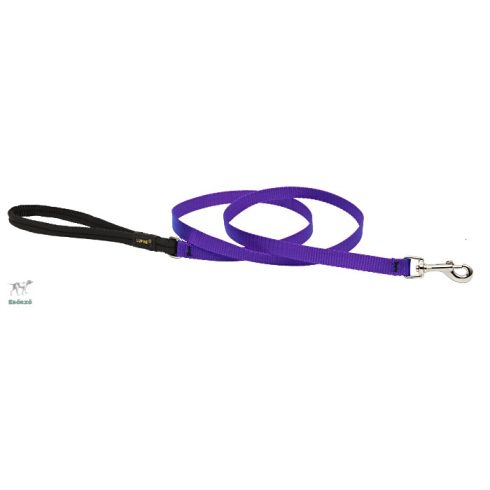 Lupine Basics Solids Purple Padded Handle Leash 1,25 cm width 122 cm -  For Small Dogs
