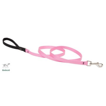   Lupine Basics Solids Pink Padded Handle Leash 1,25 cm width 122 cm -  For Small Dogs