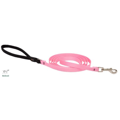Lupine Basics Solids Pink Padded Handle Leash 1,25 cm width 183 cm -  For Small Dogs