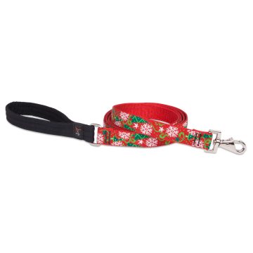   Lupine Original Designs Christmas Cheer Padded Handle Leash 2,5 cm width 183 cm - For medium and larger dogs