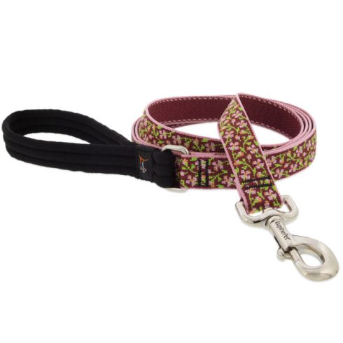 Lupine Microbatch Collection Cherry Blossom Padded Handle Leash 2,5 cm width 122 cm - For medium and larger dogs