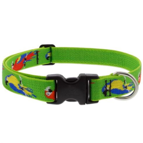 Lupine Microbatch Collection Parrots Adjustable Collar 2,5 cm width 31-50 cm -  For Medium and Larger Dogs