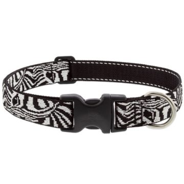   Lupine Microbatch Collection Zebras Adjustable Collar 2,5 cm width 31-50 cm -  For Medium and Larger Dogs