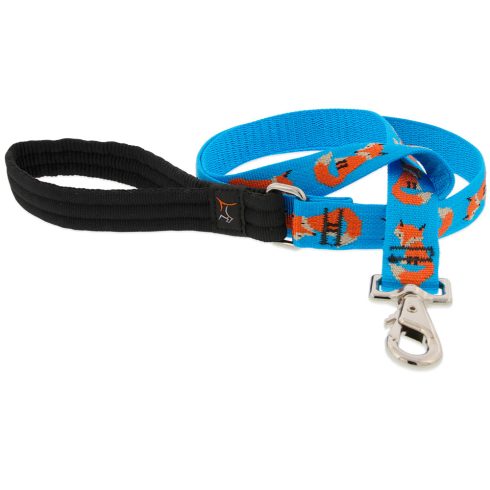 Lupine Microbatch Collection Foxy Paws Padded Handle Leash 2,5 cm width 122 cm - For medium and larger dogs