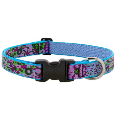 Lupine Microbatch Collection Purple Pansies Adjustable Collar 2,5 cm width 41-71 cm -  For Medium and Larger Dogs