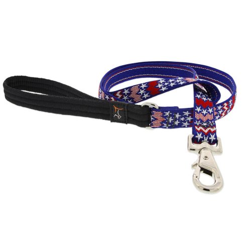 Lupine Microbatch Collection America Padded Handle Leash 2,5 cm width 61 cm - For medium and larger dogs