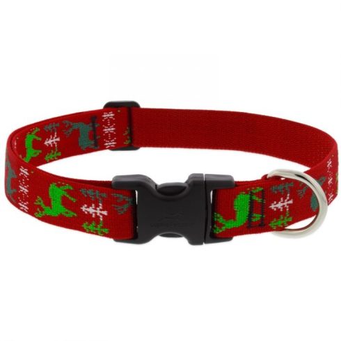 Lupine Original Collection Happy Holidays - Red Adjustable Collar 2,5 cm width 31-50 cm -  For Medium and Larger Dogs