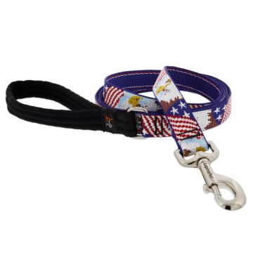   Lupine Microbatch Collection American Eagle Padded Handle Leash 2,5 cm width 122 cm - For medium and larger dogs