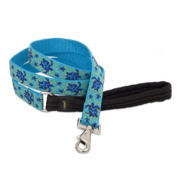  Lupine Original Designs Turtle Reef Padded Handle Leash 2,5 cm width 183 cm - For medium and larger dogs