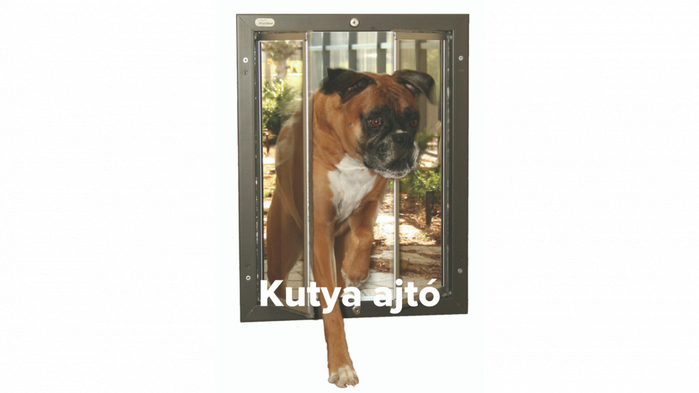 PlexiDor® "L" méretű ajtóba építhető kutyajtók - Fehér színű